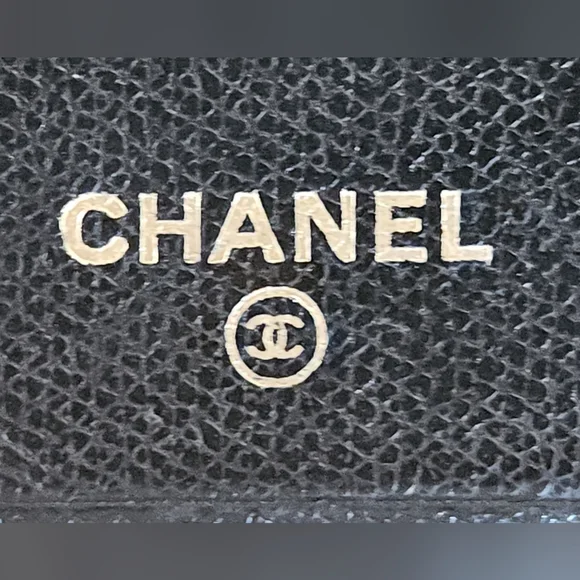 Vintage CHANEL Sevruga Caviar CC Yen  Wallet - Picture 9 of 15